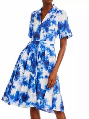 Jason Wu COLLECTION Blue and White Tie-Dye Dress